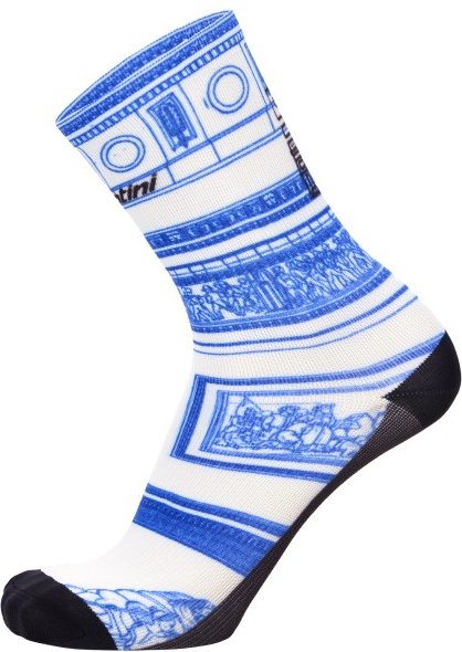 Santini - TDF Arrivée Arc De Triomphe Socks - Radsocken Gr XS/S blau