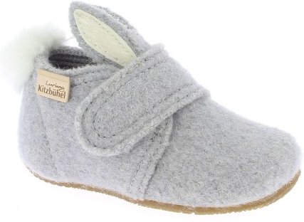 Living Kitzbühel - Baby's Klettschuh Hase mit Ohren - Hüttenschuhe Gr 29 grau