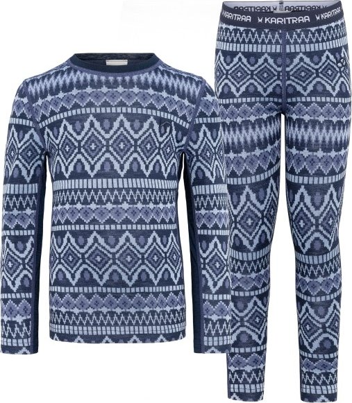 Kari Traa - Kid's Kids Agnes Set - Merinounterwäsche Gr 122 blau