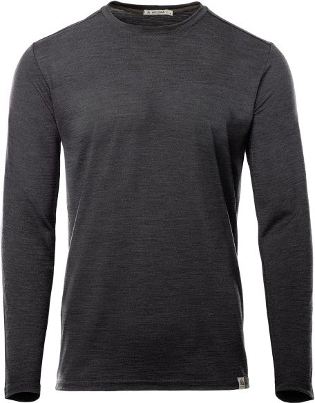 Aclima - Lightwool 180 Crewneck - Merinoshirt Gr XL grau/schwarz