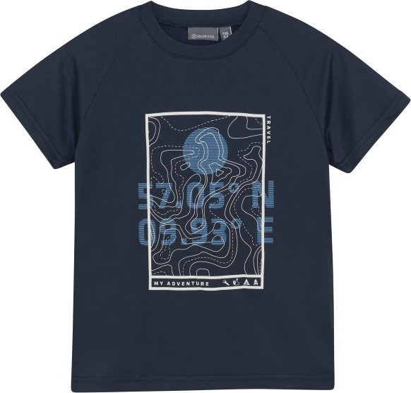 Color Kids - Kid's Boys T-Shirt with Print S/S - Funktionsshirt Gr 92 blau