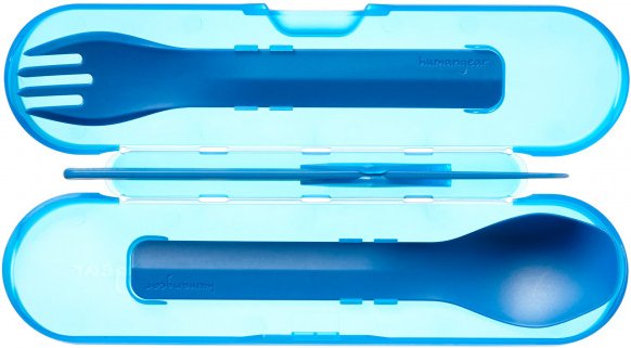 humangear - Besteck GoBites Trio - Besteck-Set blau