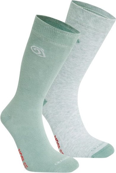 Craghoppers - Nosilife Travel Twin Pack Socks - Wandersocken Gr 43-47 grau/türkis