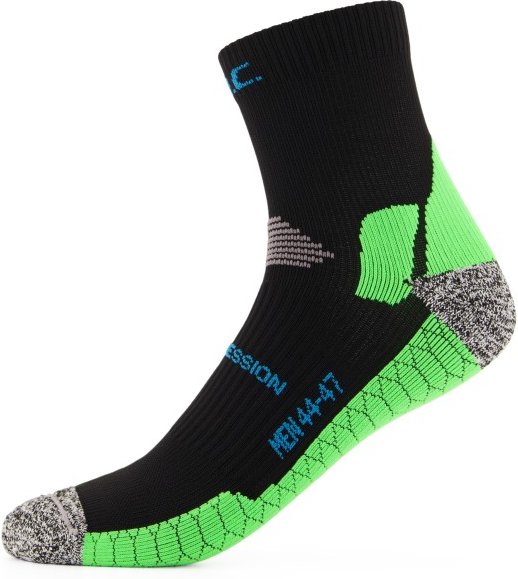 P.A.C. - RN 6.0 Running Pro Mid Compression - Kompressionssocken Gr 44-47 schwarz