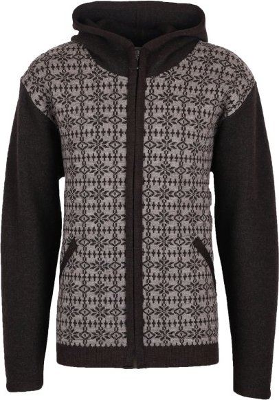 Albmerino - Kapuzen Jacke Norweger - Zip-Hoodie Gr S schwarz/grau