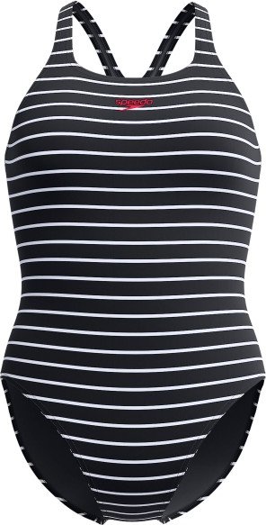 Speedo - Women's Eco Endurance+ Printed Medalist - Badeanzug Gr 34 schwarz/grau