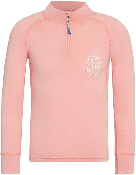 Namuk - Kid's Honu Merino Half-Zip Longsleeve - Merinounterwäsche Gr 116/122 rosa