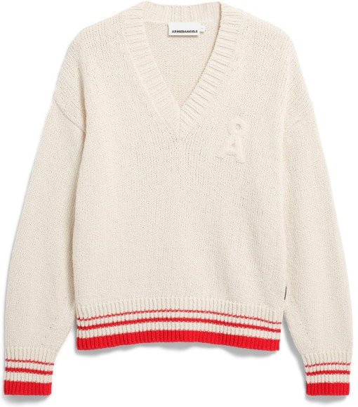 ARMEDANGELS - Women's Iconic Å College Knit Sweater - Pullover Gr S weiß