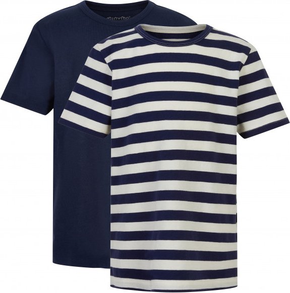 Thumbnail - Minymo - Kid's Basic 32 -T-Shirt S/S (2-Pack) - T-Shirt Gr 92 blau