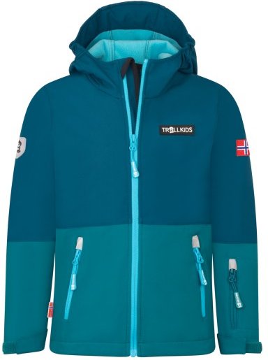 Trollkids - Kid's Skjorta Jacket - Softshelljacke Gr 176 blau/türkis