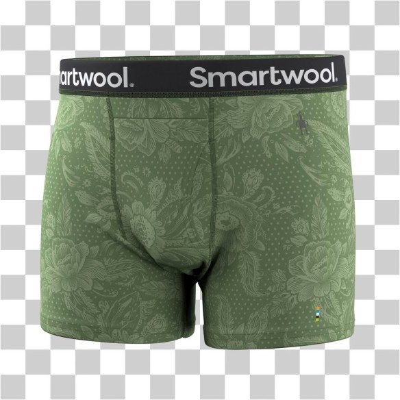 Smartwool - Merino Print Boxer Brief Boxed - Merinounterwäsche Gr XXL oliv