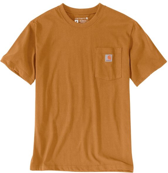 Carhartt - Workw Pocket S/S - T-Shirt Gr S orange/braun