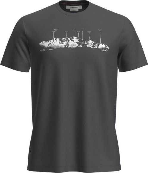 Icebreaker - Merino 150 Tech Lite S/S Tee The Peaks - Merinoshirt Gr L grau