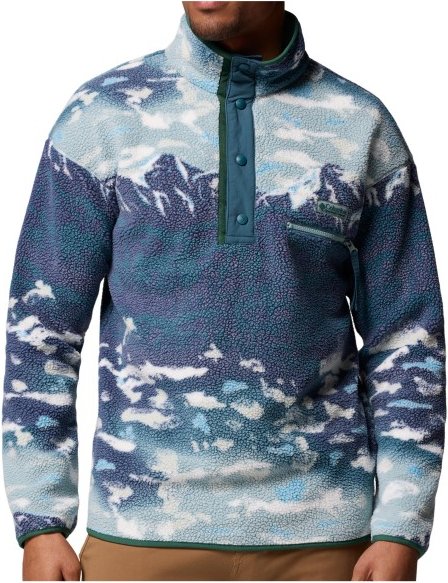 Columbia - Helvetia II Printed Half Snap Fleece - Fleecepullover Gr XXL blau
