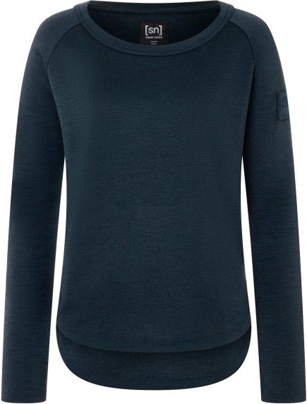 super.natural - Women's Everyday Bio Crew - Merinopullover Gr L blau