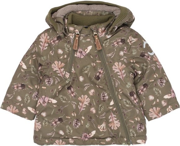 Thumbnail - Mikk-Line - Polyester Baby Jacket AOP - Winterjacke Gr 98 braun
