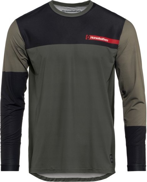 Horsefeathers - Quantum L/S Bike Jersey - Radtrikot Gr XL grau