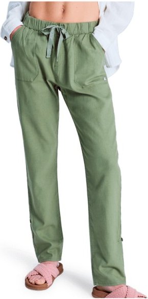 Thumbnail - Roxy - Women's On The Seashore Linen Cargo Trousers - Freizeithose Gr XL grün