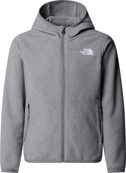 Thumbnail - The North Face - Teen's Glacier Fullzip Hoodie - Fleecejacke Gr L grau