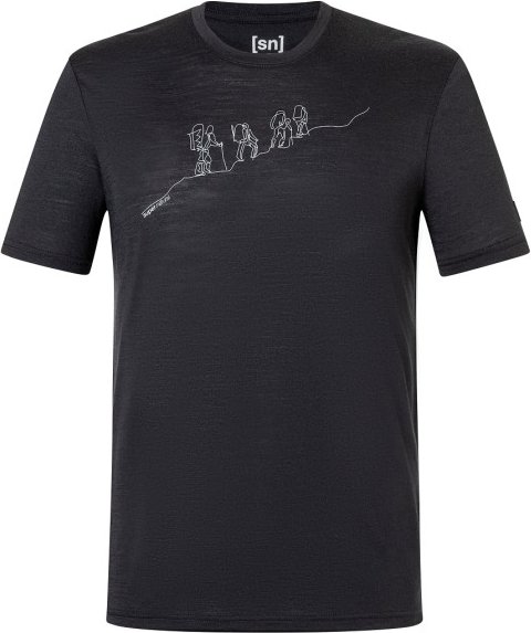 super.natural - Hiking Tee - Merinoshirt Gr 48/50 - M schwarz
