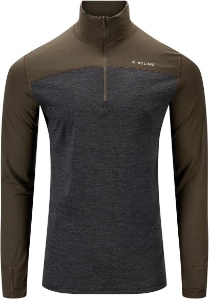 Thumbnail - Aclima - Lightwool 180 Zip Polo - Merinounterwäsche Gr L schwarz