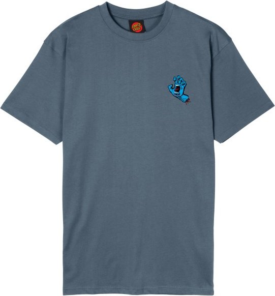 Santa Cruz - Screaming Hand Chest T-Shirt - T-Shirt Gr L blau