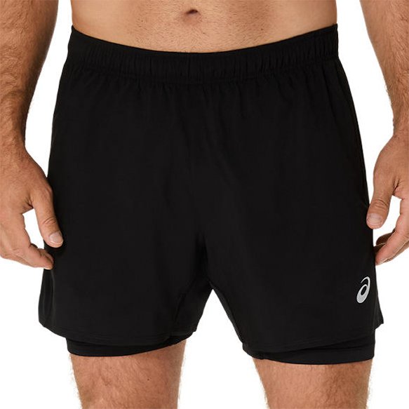 Asics - Core 2-n-1 5'' Short - Laufshorts Gr S schwarz
