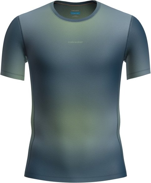 Icebreaker - Merino 75 Cool-Lite Feather S/S Crewe AOP - Funktionsshirt Gr M blau