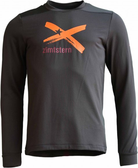 Thumbnail - Zimtstern - Crewz Shirt L/S - Fleecepullover Gr S grau/schwarz