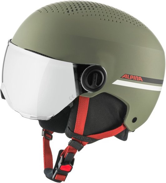 Alpina - Kid's Zupo Visor Q-Lite Mirror S2 - Skihelm Gr 51-55 cm oliv