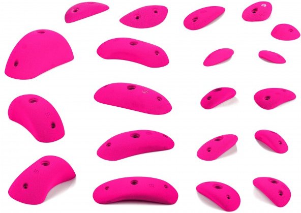 blue pill - Hard Boulder - Klettergriffe Gr XS-XL rosa/weiß