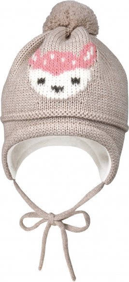 Thumbnail - maximo - Mini Girl-Mütze Intarsia Reh - Mütze Gr 47-49 cm grau