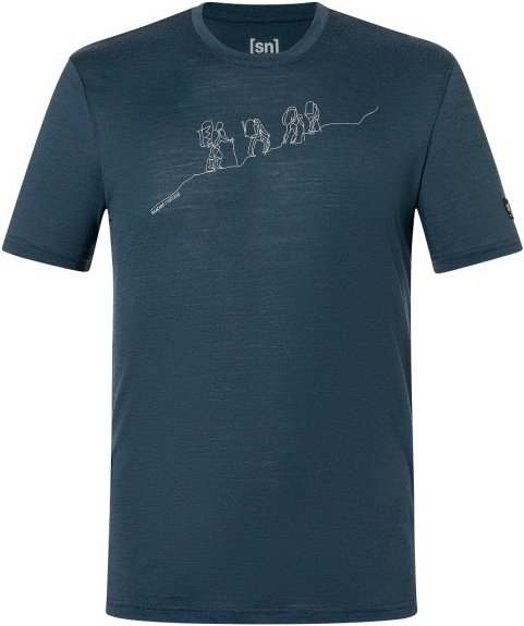 super.natural - Hiking Tee - Merinoshirt Gr 46 - S blau