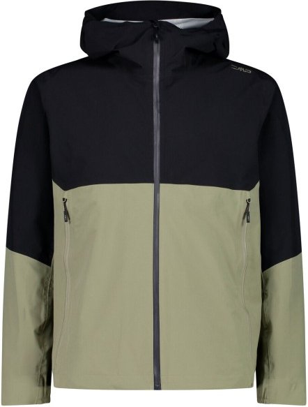 CMP - Jacket Fix Hood 2 Layer - Regenjacke Gr 58 oliv/schwarz