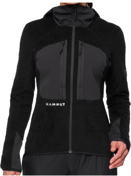 Thumbnail - Mammut - Women's Eiger Nordwand Pro Midlayer Air Hooded - Fleecejacke Gr S schwarz