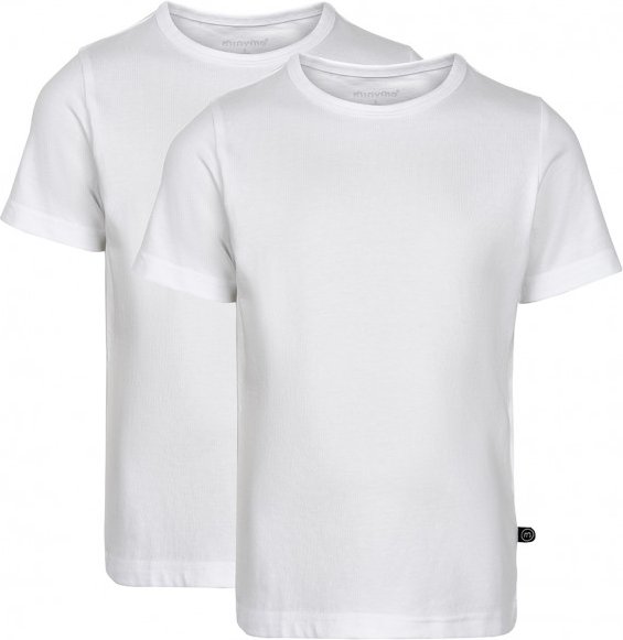 Minymo - Kid's Basic 32 -T-Shirt S/S (2-Pack) - T-Shirt Gr 92 weiß