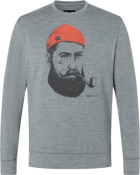 Thumbnail - super.natural - Sailor Crew - Merinoshirt Gr 54 - XL grau
