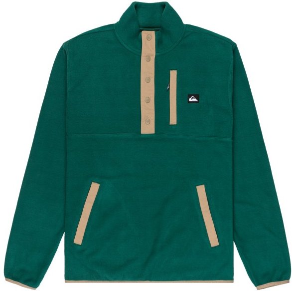Thumbnail - Quiksilver - No Destination Half Snap - Fleecepullover Gr XXL grün