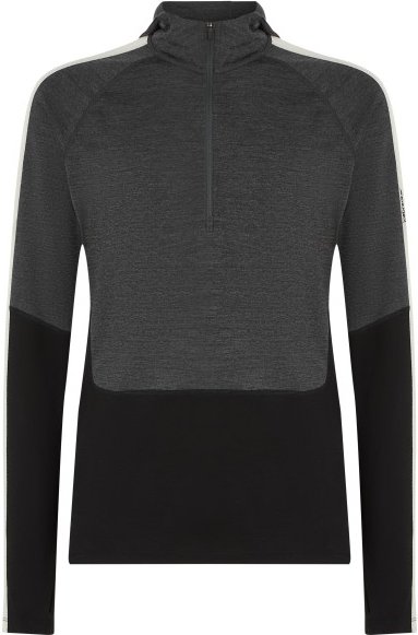 Thumbnail - Icebreaker - Merino 200 Oasis+ L/S Half Zip Hoodie - Merinounterwäsche Gr S schwarz/grau