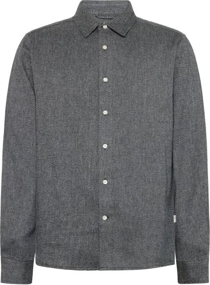 Thumbnail - KnowledgeCotton Apparel - Regular Fit Dobby Look Shirt - Hemd Gr M grau