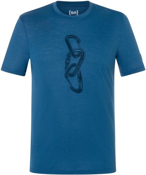 super.natural - Carabineri Tee - Merinoshirt Gr 56 - XXL blau