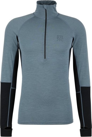 Thumbnail - Stoic - MerinoMesh150 SadjemSt. L/S Half Zip - Merinounterwäsche Gr 4XL grau
