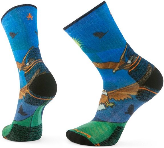 Thumbnail - Smartwool - Hike Targeted Cushion Eagle Crew Socks - Wandersocken Gr L blau