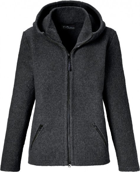 Thumbnail - Mufflon - Women's Jula - Wolljacke Gr L schwarz/grau