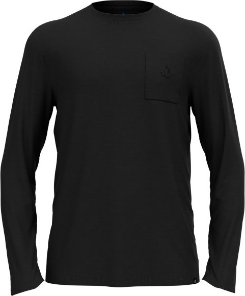 Odlo - Merino 200 Pocket T-Shirt Crew Neck L/S - Merinoshirt Gr XL schwarz