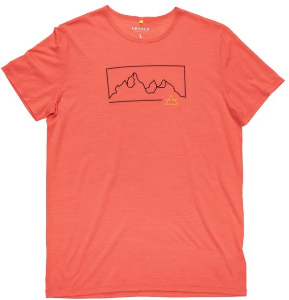 Devold - Active Outline Tee - Merinoshirt Gr S rot