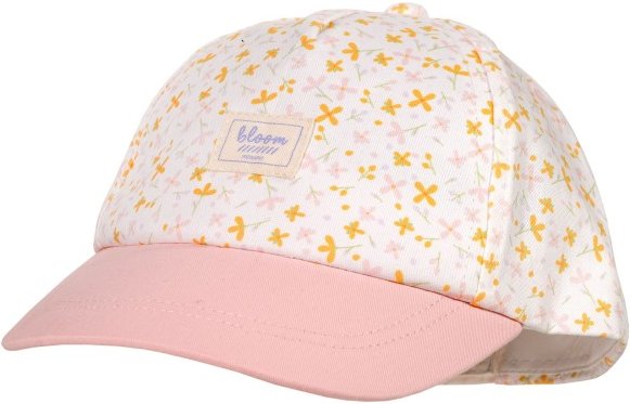 maximo - Baby Girl's Cap Small Flowers mit Klettverschluß - Cap Gr 47-49 cm rosa