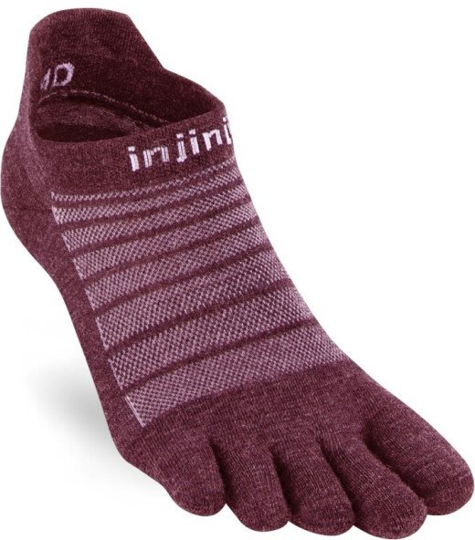 Injinji - Run Lightweight No Show Wool - Laufsocken Gr XL lila/rot