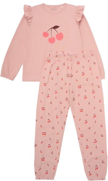 Minymo - Kid's Pyjamas L/S Set AOP No. 124072 - Schlafanzug Gr 116 rosa