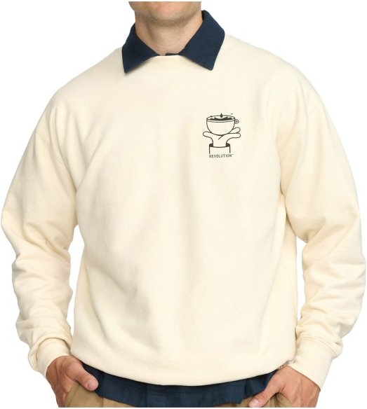 Thumbnail - Revolution - Printed Crewneck Cup - Pullover Gr M weiß
